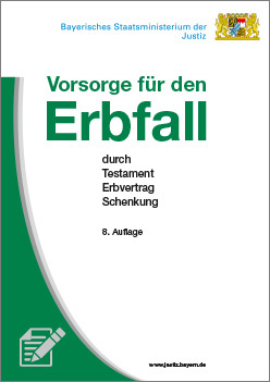 Broschüre: „Vorsorge für den Erbfall“